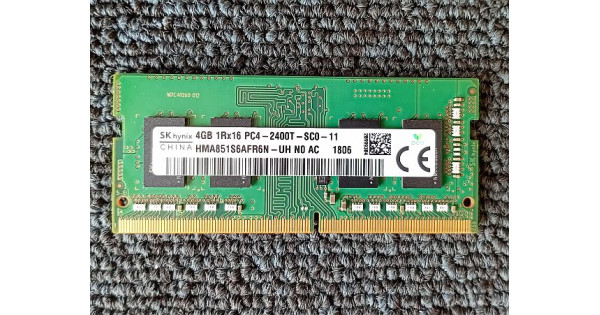 Memorie laptop SK Hynix 4GB DDR4, 2400MHz, PC4-2400T, Second Hand